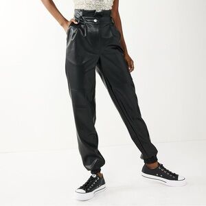 Juniors' SO® Faux Leather Jogger Pants EUC XS